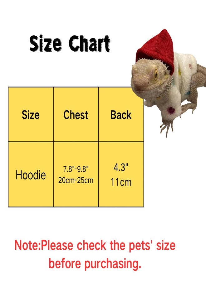 TTMIMIK Lizards Clothes for Bearded Dragon Cotton Hoodies Leopard Gecko Costume, Reptile Hoodies Apparel for Skin Protection - Image 2